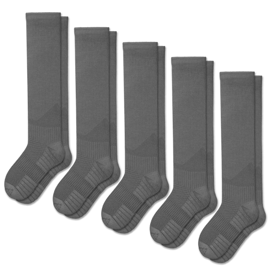 Gray Compression Socks Bundle 5-Pack