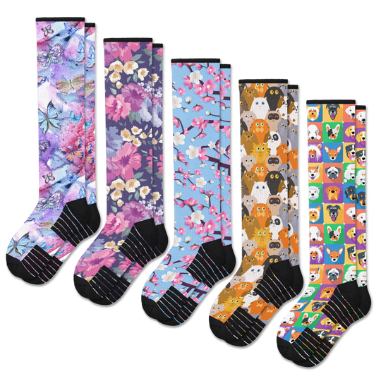 Pet Garden Compression Socks Bundle 5-Pack
