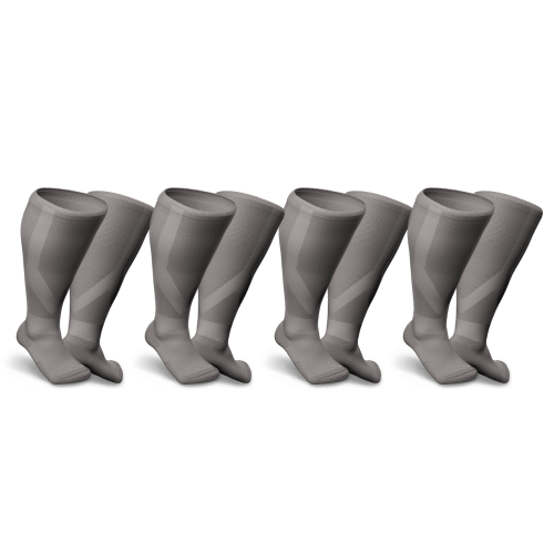 Grey compression socks 4-pack