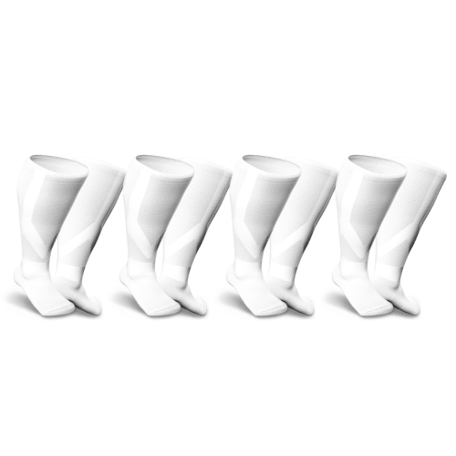 4 pairs compression socks white