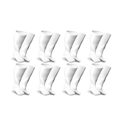White knee-high compression socks 8 pairs