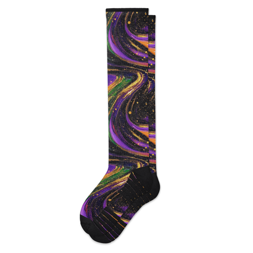 Cosmic Swirl Compression Socks
