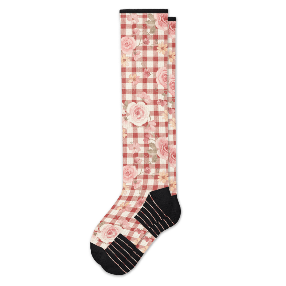 Cottage Rose Compression Socks