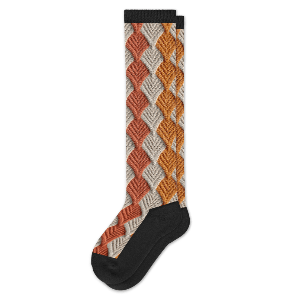 Crochet Leaves EasyStretch™ Socks