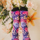 Floral warm diabetic socks
