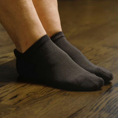 Viasox Black Ankle Socks detail close-up