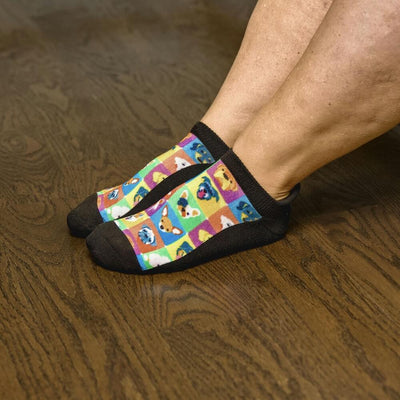 Viasox Dogs Ankle Socks detail close-up