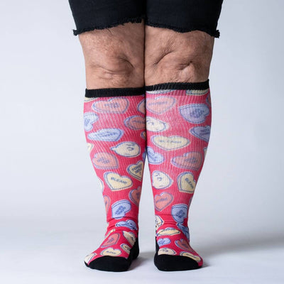 Viasox Love Me Not EasyStretch™ Socks stretched display