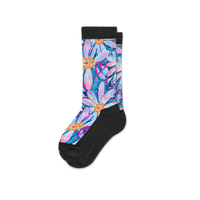 Viasox Daisy Blue EasyStretch Socks side view