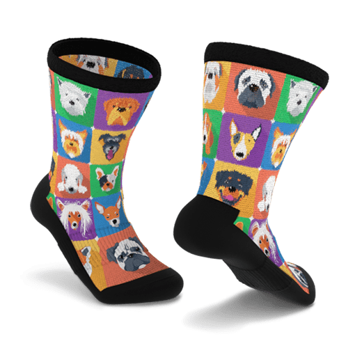 Dogs pattern non-binding socks
