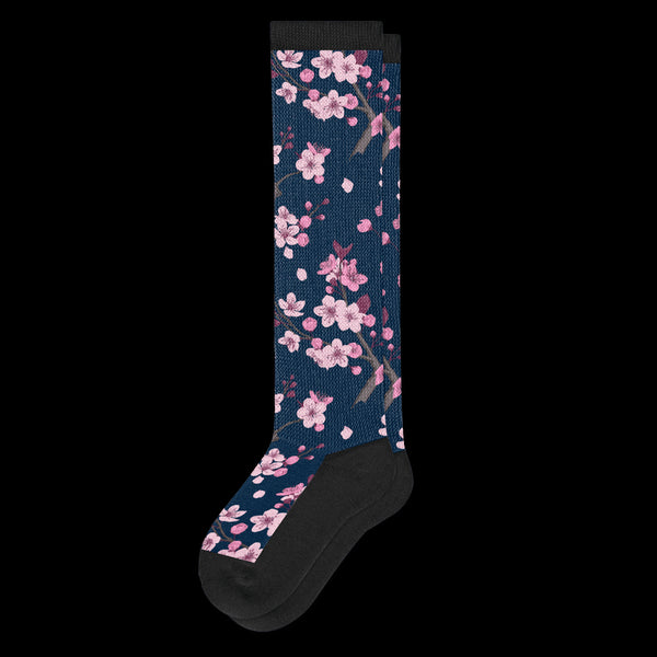 Midnight Blossoms EasyStretch™ Diabetic Socks