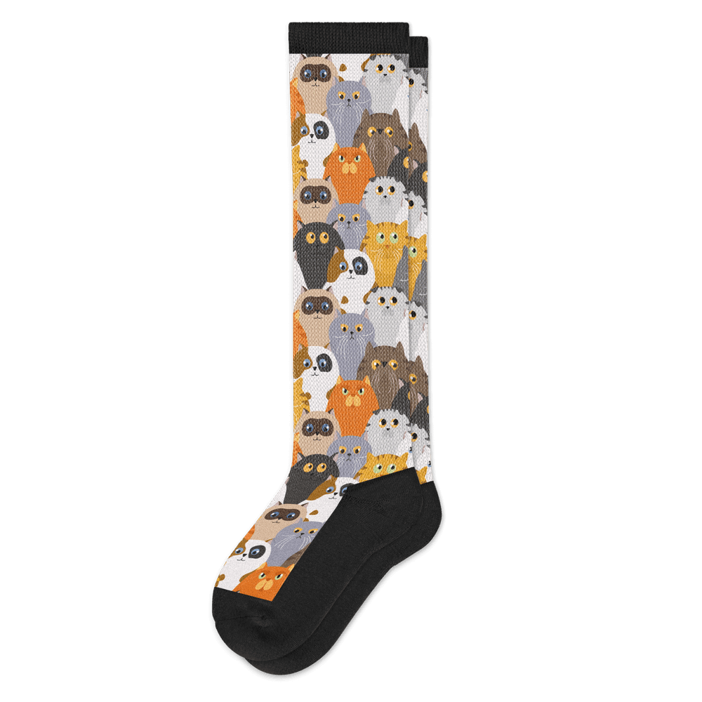 Viasox Cats EasyStretch™ Socks Flat View