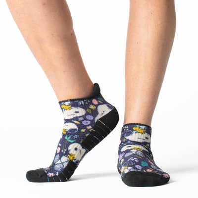 Viasox Flower Friends Ankle Compression Socks detail close-up