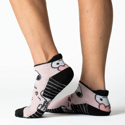 Viasox Snoopy Love Ankle Compression Socks detail close-up
