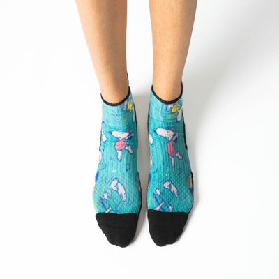 Viasox Beagle Ballet Ankle Compression Socks side view