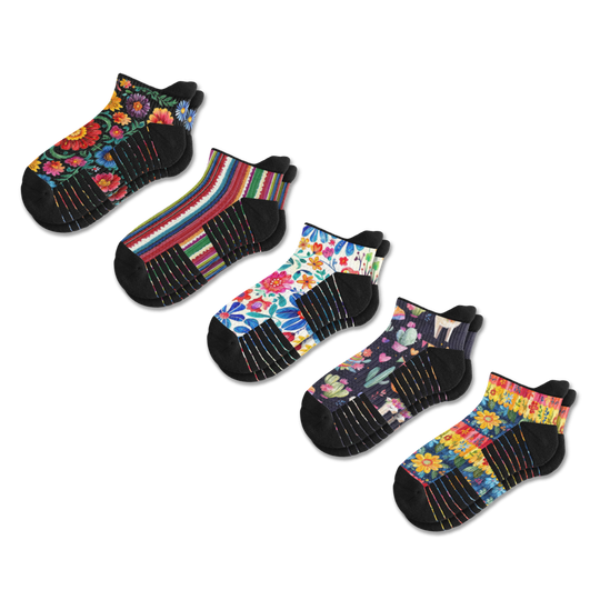 Fiesta Ankle Compression Socks 5-Pack Bundle