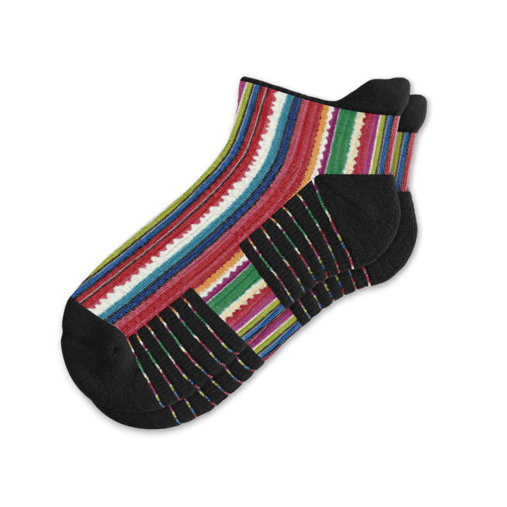 Viasox Fiesta Stripes Ankle Compression Socks front view