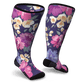 Floral compression socks