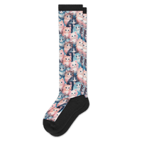 Viasox Flower Cats EasyStretch Socks front view