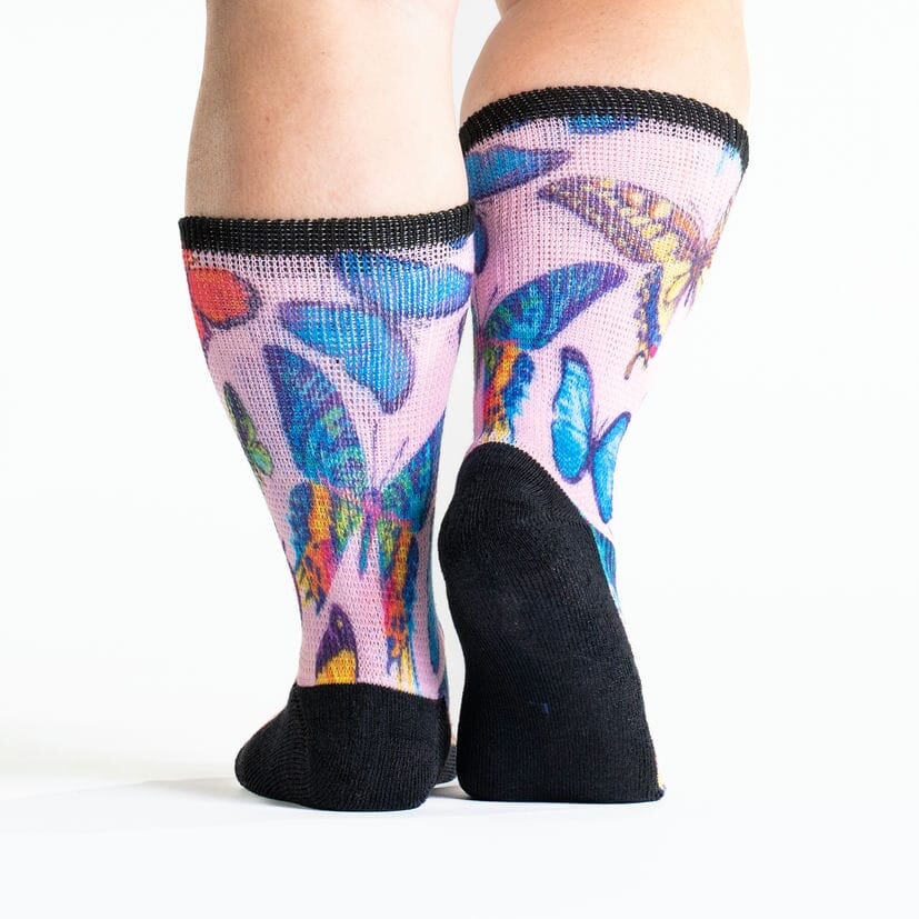 Crew butterfly thick diabetic socks