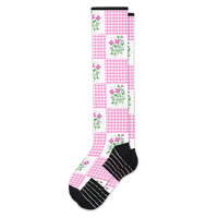 Viasox Grandma's Quilt Compression Socks front view