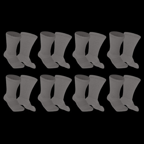 Gray Non-Binding Diabetic Thin Socks 8-Pack