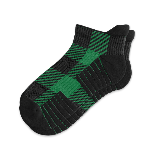 Green Plaid Ankle Compression Socks
