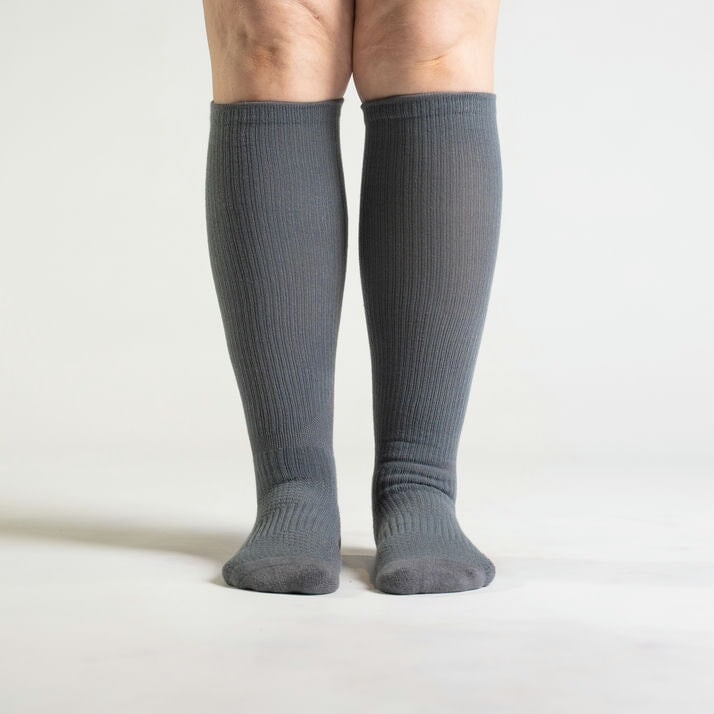 Grey compression socks