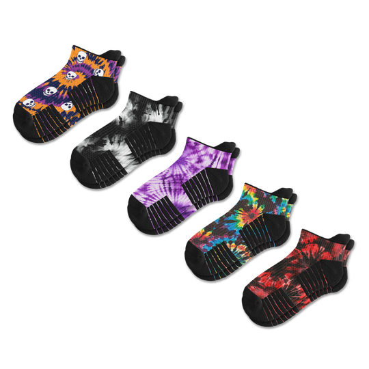 Tie Dye Ankle Compression Socks 5-Pack Bundle