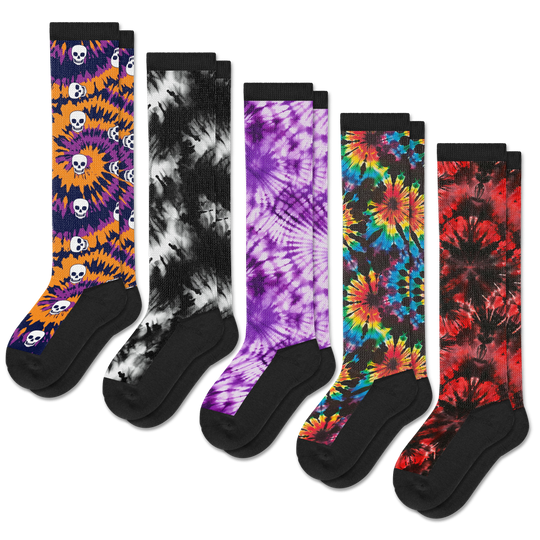 Viasox Tie Dye EasyStretch™ Socks 5-Pack Bundle