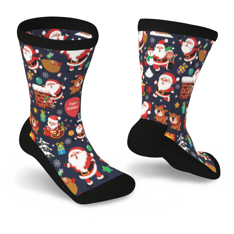 Here Comes Santa Non-Binding Diabetic Socks
