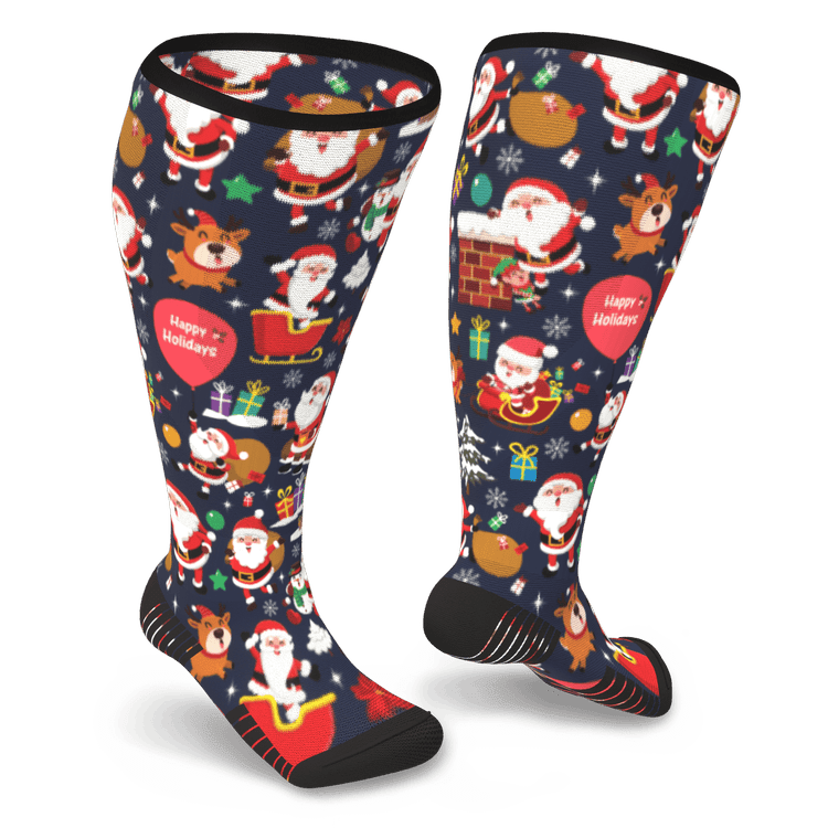 Santa compression socks