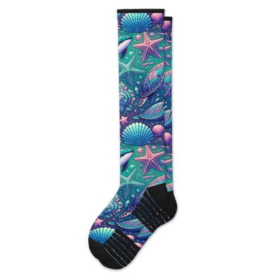 Iridescent Sealife Compression Socks