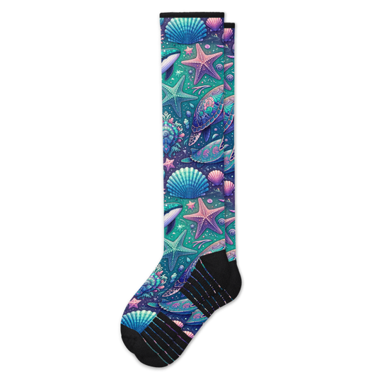 Iridescent Sealife Compression Socks