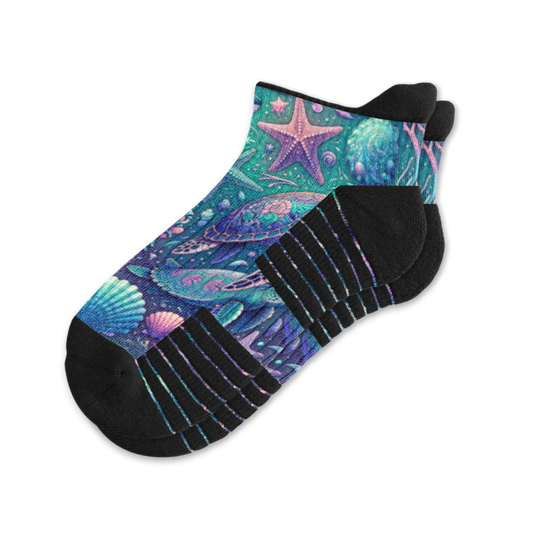 Iridescent Sealife Ankle Compression Socks