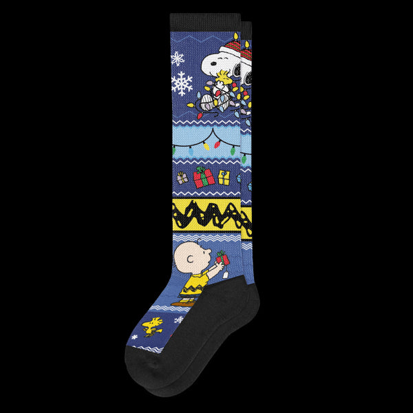 Festive Fun EasyStretch™ Diabetic Socks Flat View