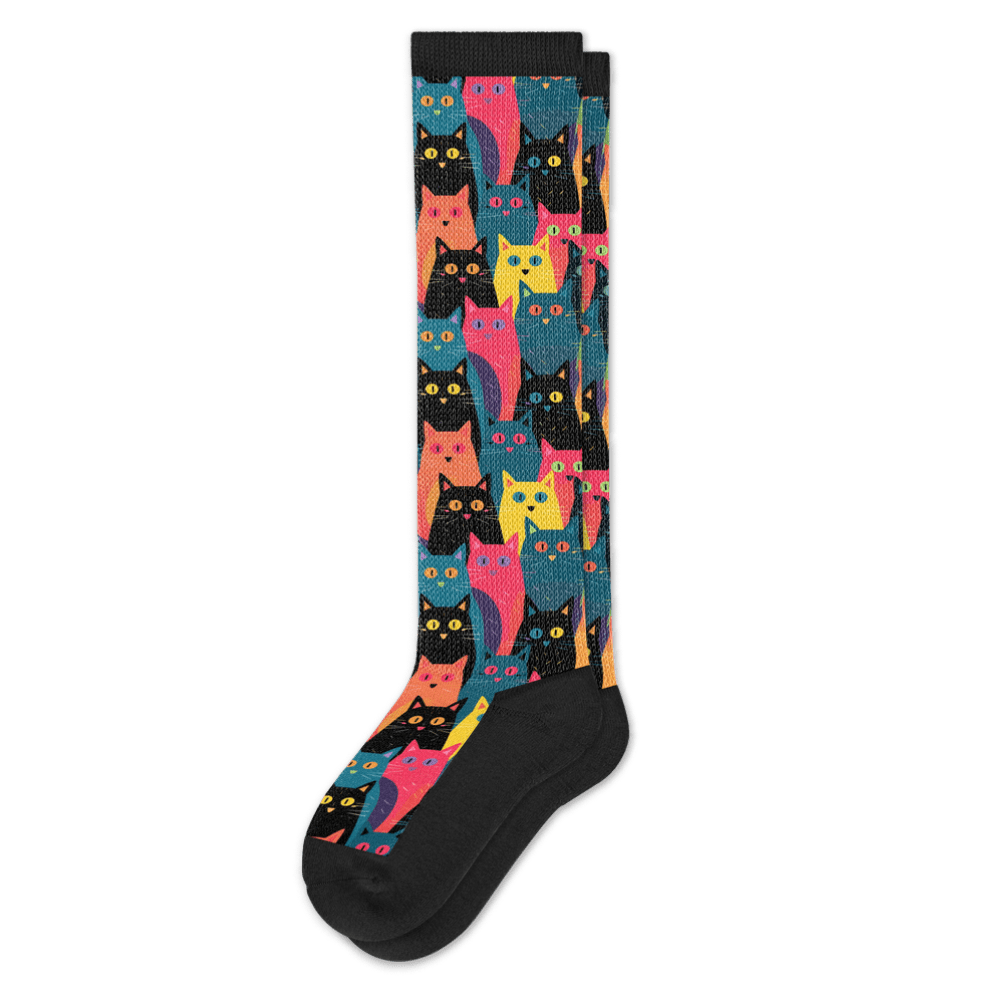 Viasox Kitty City EasyStretch Socks front view