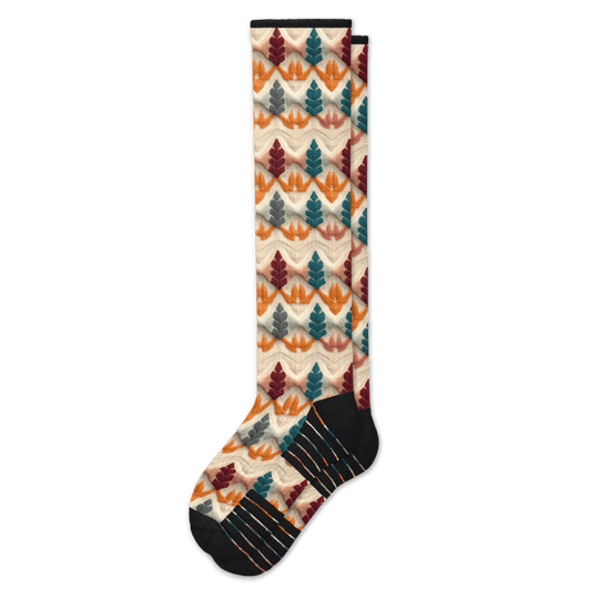 Knitted Forest Compression Socks
