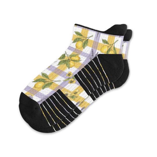 Lavender Lemon Ankle Compression Socks
