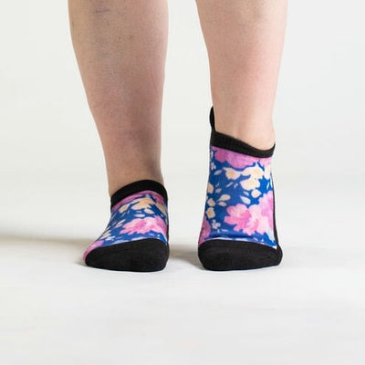 Viasox Floral Ankle Socks stretched display