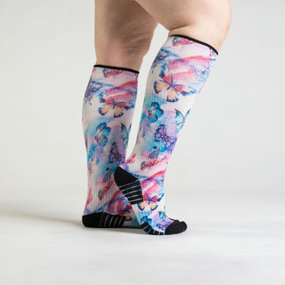 Viasox Butterfly Compression Socks stretched display