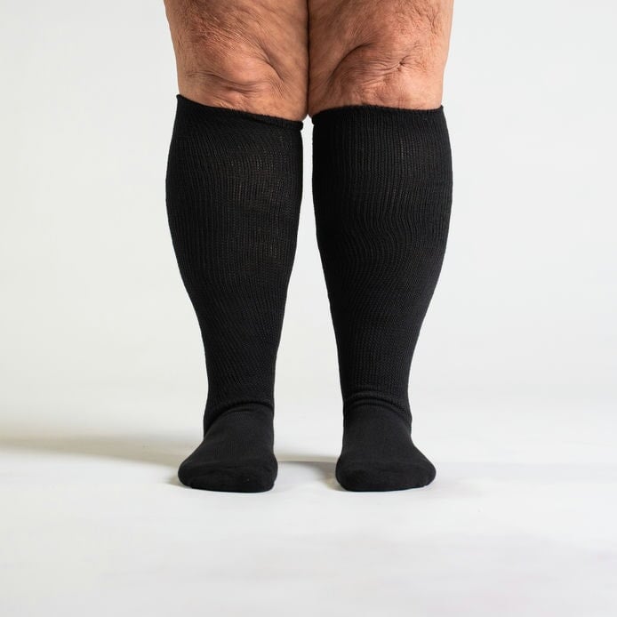 Black Non-Binding Diabetic Socks