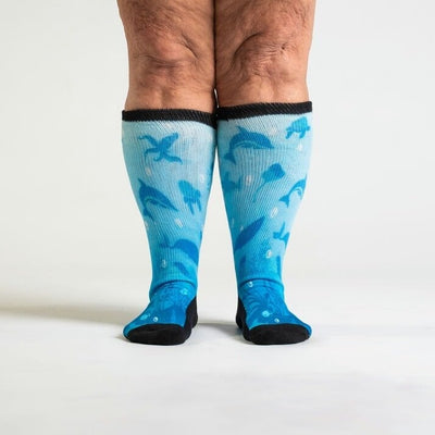 Viasox Deep Sea EasyStretch™ Socks stretched display