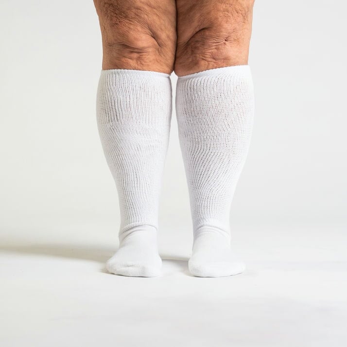 White & Black Non-Binding Diabetic Socks Bundle 8-Pack