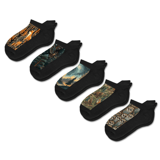Whispering Woods Ankle Socks 5-Pack Bundle