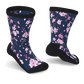 Midnight blossoms diabetic crew socks