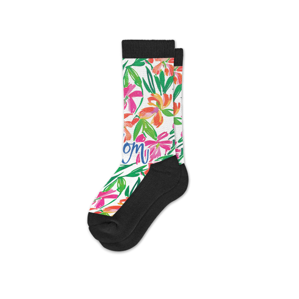 Viasox Mom's Bouquet EasyStretch Socks side view