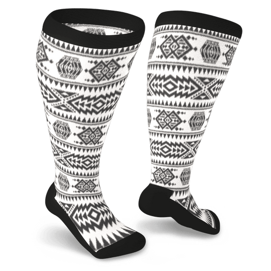 Monochrome Non-Binding Diabetic Socks