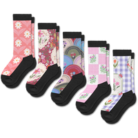 Viasox Petal Patch EasyStretch Socks 5-Pack Bundle side view