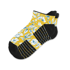 Mustard Floral Ankle Compression Socks